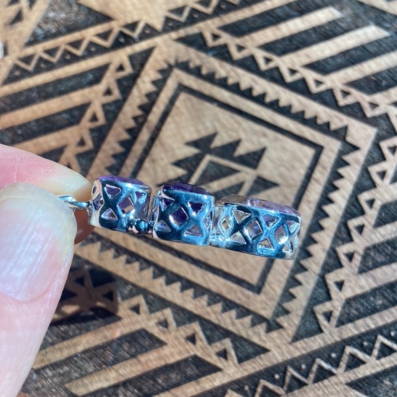 Amethyst & Ametrine 925 Sterling Silver pendant - Picture 9 of 9